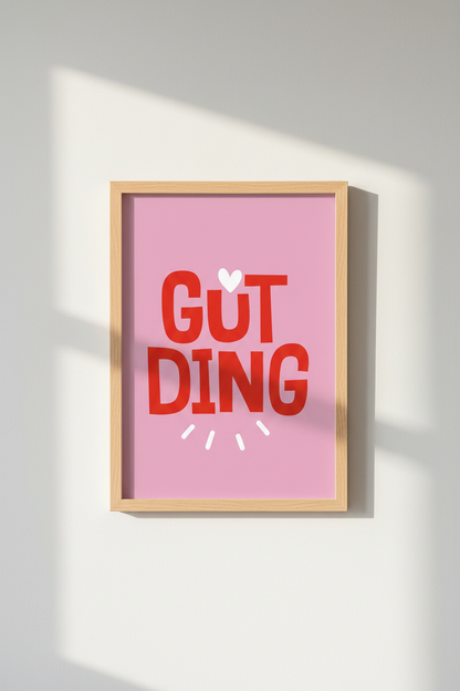 Pink Typography Wall Art Print | Living Room Decor | Bold Poster