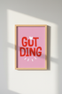 Pink Typography Wall Art Print | Living Room Decor | Bold Poster