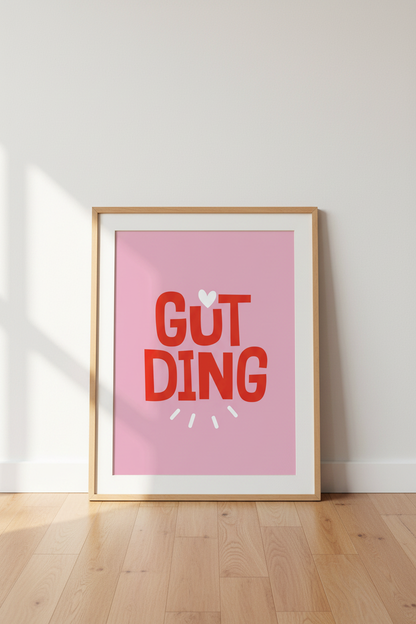 Pink Typography Wall Art Print | Living Room Decor | Bold Poster