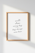Small Steps Every Day Quote Wall Art | Modern Office Decor | Minimalist Poster
