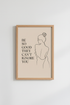 Minimalist Woman Line Art | Motivational Quote Poster, Office Decor