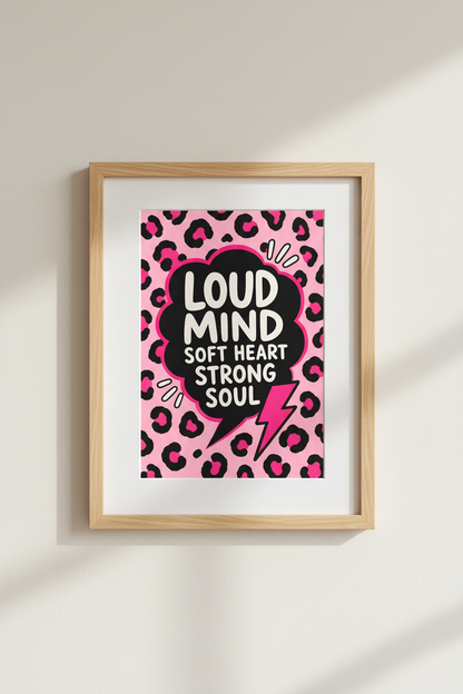 Preppy Pink Wall Art Print | Cheetah Leopard Pattern Dorm Decor | Aesthetic Quote Poster