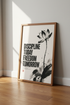 Discipline Today Wall Art | Lotus Ink Wash Poster | Office & Fitness Decor