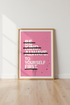 Be Kind To Yourself | Pink Graffiti Typography Art, Bedroom & Office Decor Poster