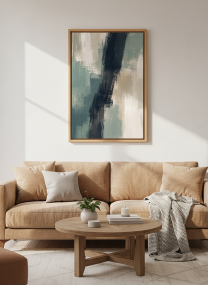 Abstract Brushstroke Wall Art Print | Modern Living Room Decor | Contemporary Framed Poster Aesthetic