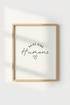 Raise Kind Humans Wall Art | Minimalist Quote Poster | Nursery & Playroom Decor