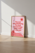 Lorelai Gilmore Quote Wall Art Print | Office Decor | Pink Retro Aesthetic Poster