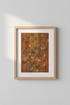 Butterfly wall art | Rustic orange tones, wood-grain backdrop | Living room decor