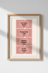 Love Coupon Wall Art Print | Pink Retro Ticket Decor | Coquette Aesthetic Poster