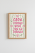 Pastel Quote Wall Art Print | Sage Green Floral Decor | Danish Pastel Poster