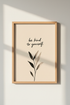 Minimalist Be Kind to Yourself Wall Art Print | Living Room Decor | Calming Poster