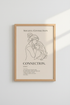 Mother Daughter Wall Art Print | Minimalist Line Art Poster | Beige Nursery Decor