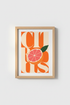 Retro Orange Wall Art Print | Mid Century Citrus Kitchen Decor | Modern Fruit Poster