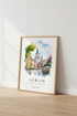 Lublin Poland Watercolor Wall Art | European City Travel Poster | Old Town Decor