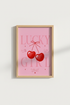Lucky Girl Syndrome Poster | Pink Cherry Manifestation Wall Art | Aesthetic Room Decor