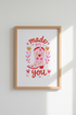 Pink Cowgirl Boot Art | Preppy Western Decor, Made For You Heart Poster