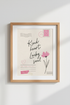 Coquette Quote Art Print | Pink Floral Aesthetic, Kind Heart Lucky Soul Poster