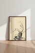 Birds and Blossoms Ink Wash Wall Art | Zen Asian Style Decor | Minimalist Poster
