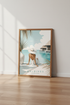 Maldives Travel Poster | Minimalist Coastal Wall Art Print, Luxury Beach Decor