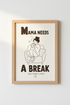 Funny Mom Wall Art Print | Minimalist Motherhood Poster | Cozy Nursery Decor