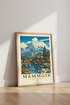 Mammoth Lakes California | Vintage Travel Poster, Mountain Cabin Wall Art