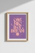Cosmic Daydream Wall Art | Retro Celestial Typography, Lavender Purple Bedroom Decor
