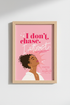 Manifestation Wall Art Print | Pink Affirmation Poster, Black Woman Art