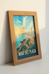 Mar del Plata Argentina | Vintage Travel Poster, Coastal Sunset Wall Art