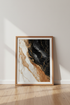 Black and Gold Marble Abstract Wall Art | Modern Luxury Decor | Stone Texture Poster