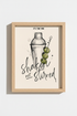Martini Cocktail Art Print | Bar Cart Decor, Shaken Not Stirred Kitchen Poster