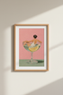Pink Cocktail Wall Art | Martini Glass Fashion Poster | Trendy Bar Cart Decor