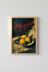 Citrus Fruit Wall Art | Bold Lemon Kitchen Decor | Stay Golden Modern Poster