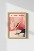 Pink Martini Poster | Modern Oil Painting Style, Kitchen & Bar Cart Decor Art