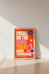 Retro Quote Wall Art Print | Focus On The Good Today | Colorful Office Decor
