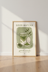 Iced Matcha Latte Art Print | Sage Green Kitchen Decor | Japandi Aesthetic Poster