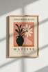 Matisse Flower Exhibition Print | Terracotta Botanical Wall Art, Boho Living Room Decor