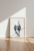 Bear with Toilet Paper Wall Art | Funny Bathroom Decor, Black and White Poster