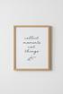 Collect Moments Not Things Wall Art | Minimalist Quote Poster, Modern Home Decor