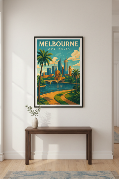 Melbourne Memories – Vintage Australia Travel Poster Art Print