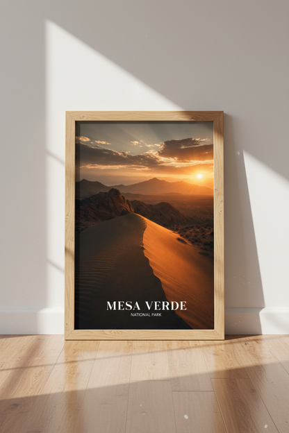 Mesa Verde National Park | Desert Sunset Wall Art, Southwest Nature Poster