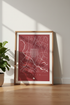 Austin Texas Map Wall Art Print | Modern Red City Poster | Austin Gift Decor