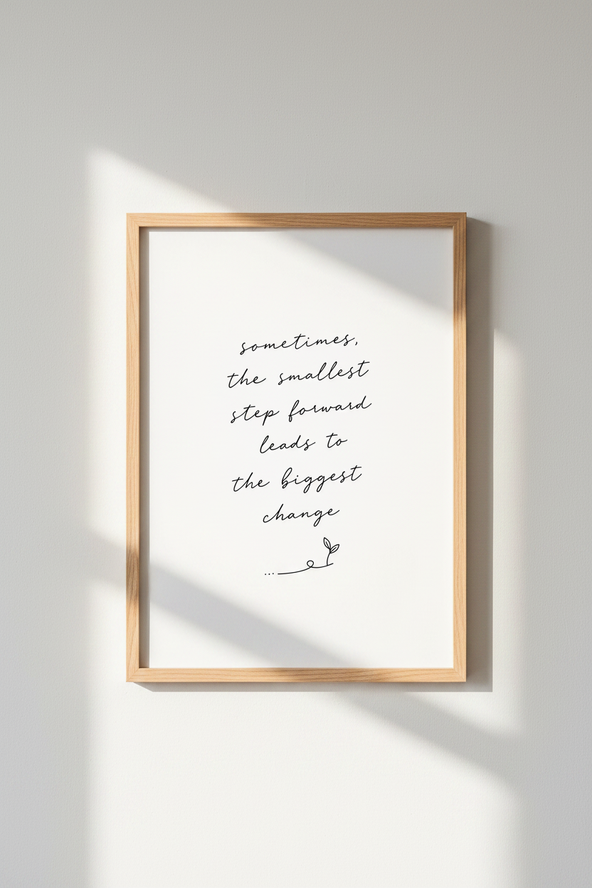 Inspirational Quote Wall Art | Minimalist Typography Poster, Office Decor