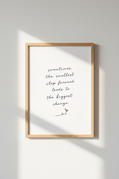 Inspirational Quote Wall Art | Minimalist Typography Poster, Office Decor