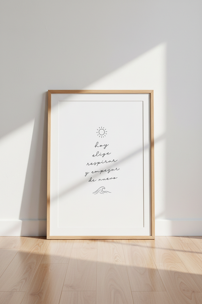 Spanish Quote Wall Art | Minimalist Affirmation Poster, Calm Bedroom Decor