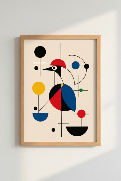 Abstract Bird Wall Art Print | Living Room Decor | Minimalist Poster
