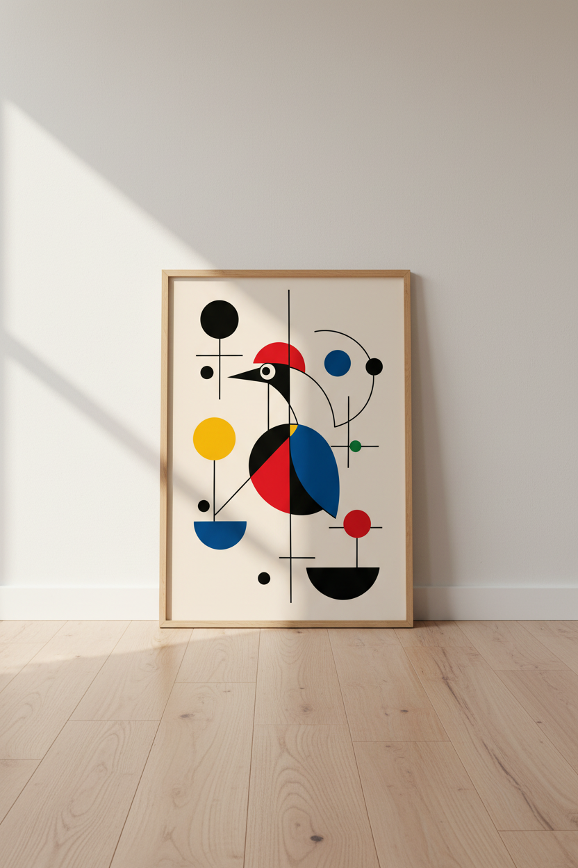 Abstract Bird Wall Art Print | Living Room Decor | Minimalist Poster