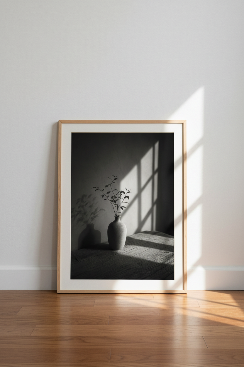 Wabi Sabi Wall Art Print | Minimalist Japandi Photography, Zen Living Room Decor