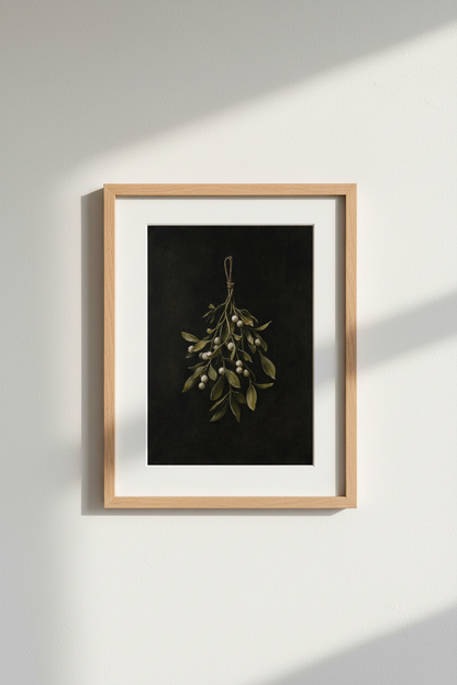 Olive Branch Wall Art | Minimalist Botanical Print, Living Room Decor