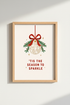 Disco Ball Christmas Decor | Retro Holiday Wall Art Print | Fun Festive Poster