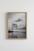 Misty Mountain Wall Art Print | Black and White Landscape Poster | Minimalist Nature Decor